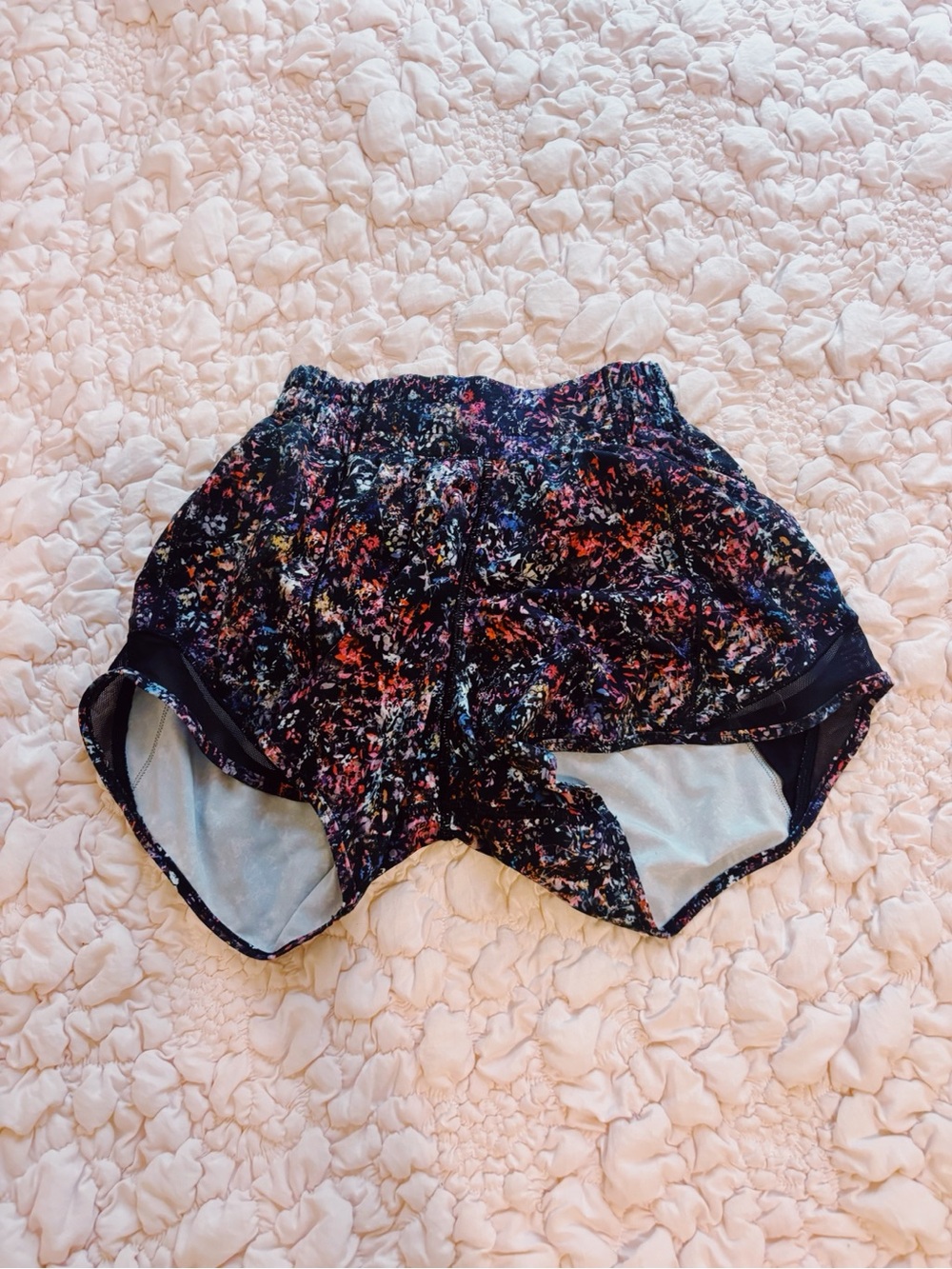 lululemon athletica Black Multicolor Printed Athletic Shorts